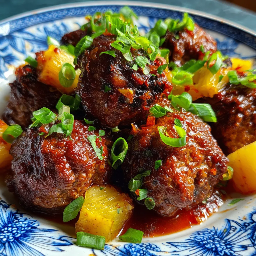 Slow Cooker Pineapple Barbecue Meatballs