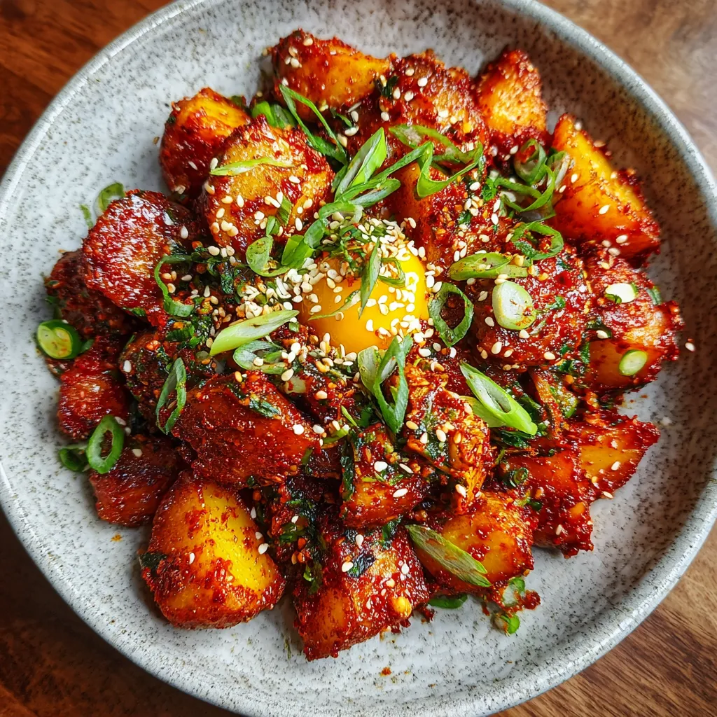Crispy Gochujang Potato Salad