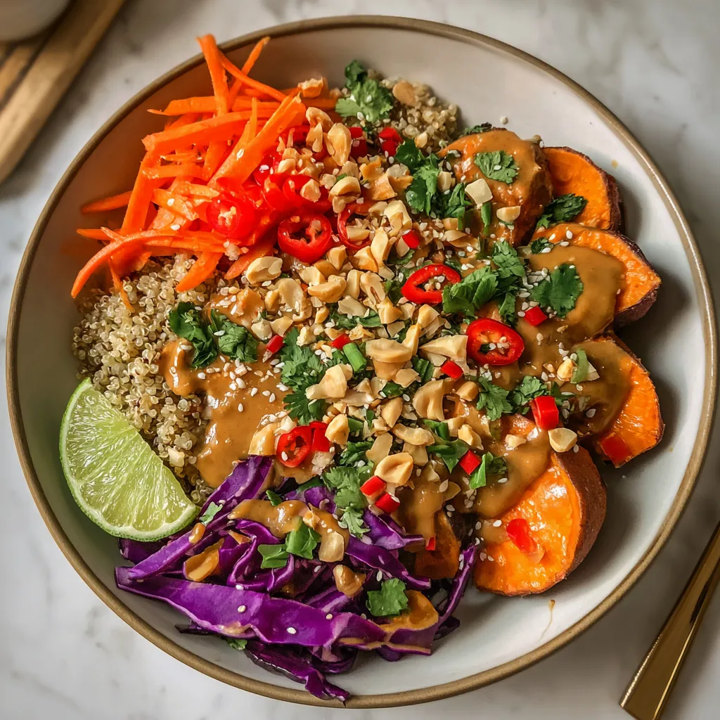 Thai Peanut Sweet Potato Bowls
