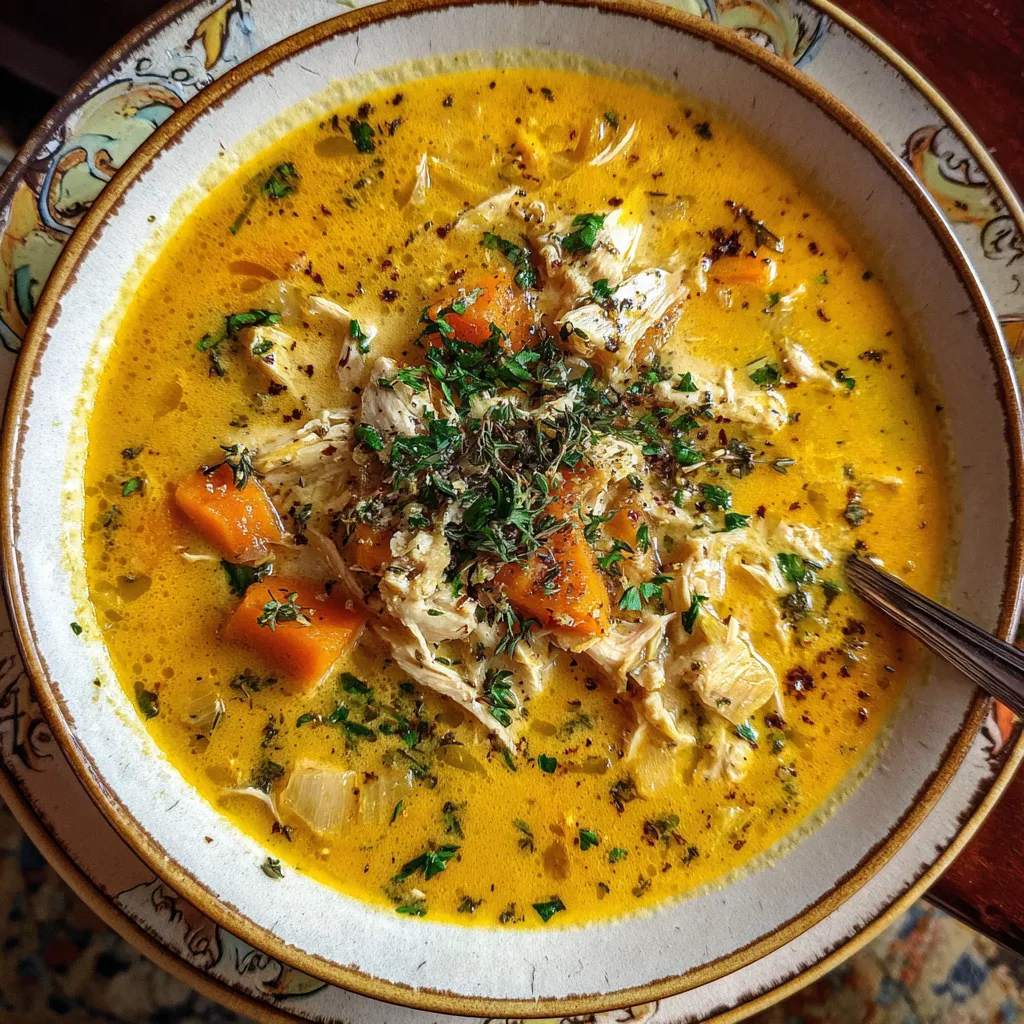Creamy Pumpkin Chicken Soup