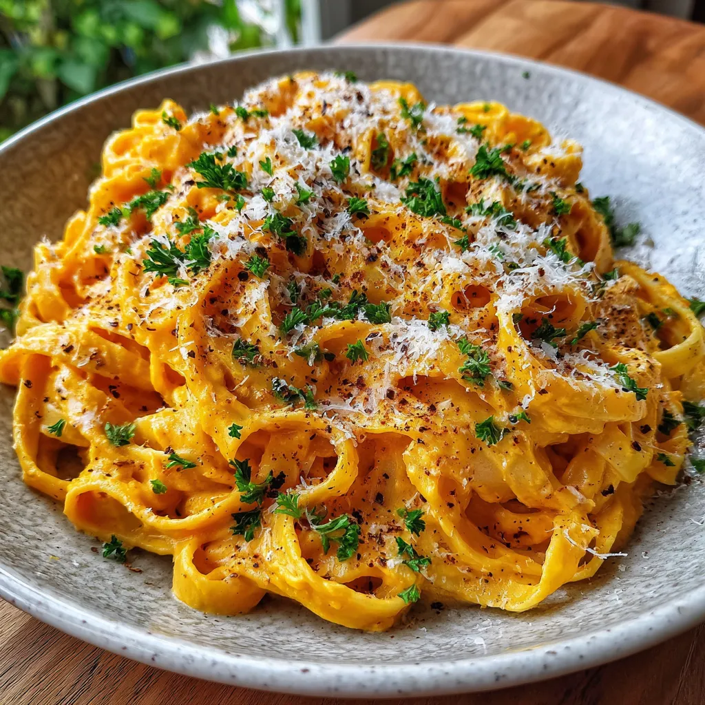Creamy Pumpkin Alfredo Pasta