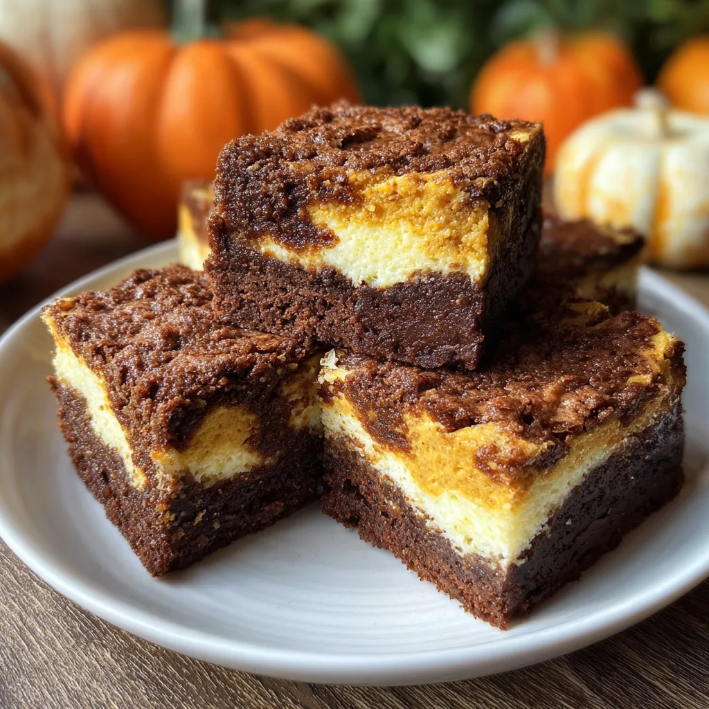 Pumpkin Cheesecake Brownies