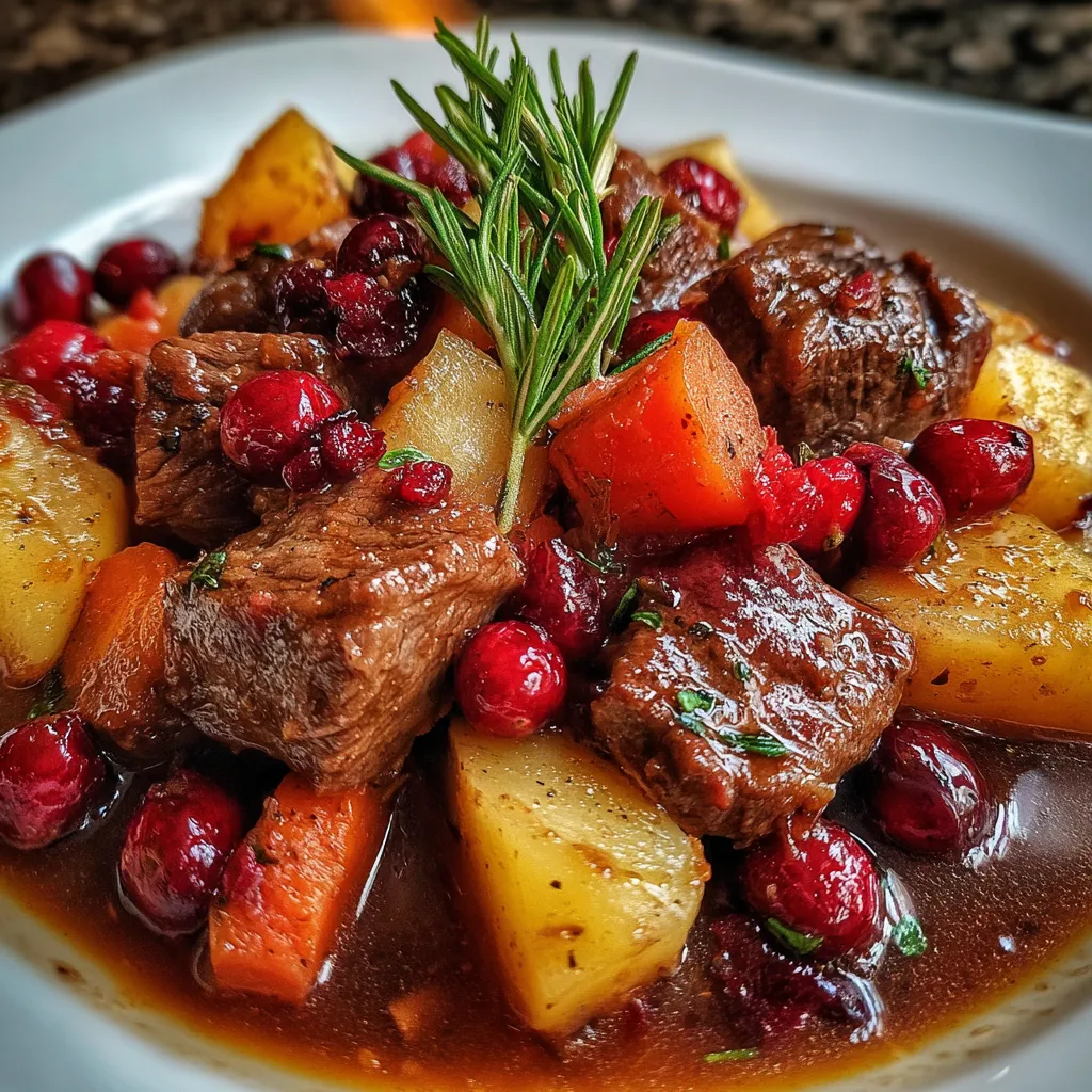 Cranberry Apple Beef Stew