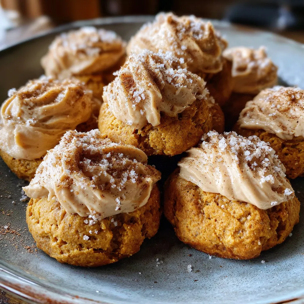 Soft Vegan Pumpkin Cookies with Cinnamon Frosting