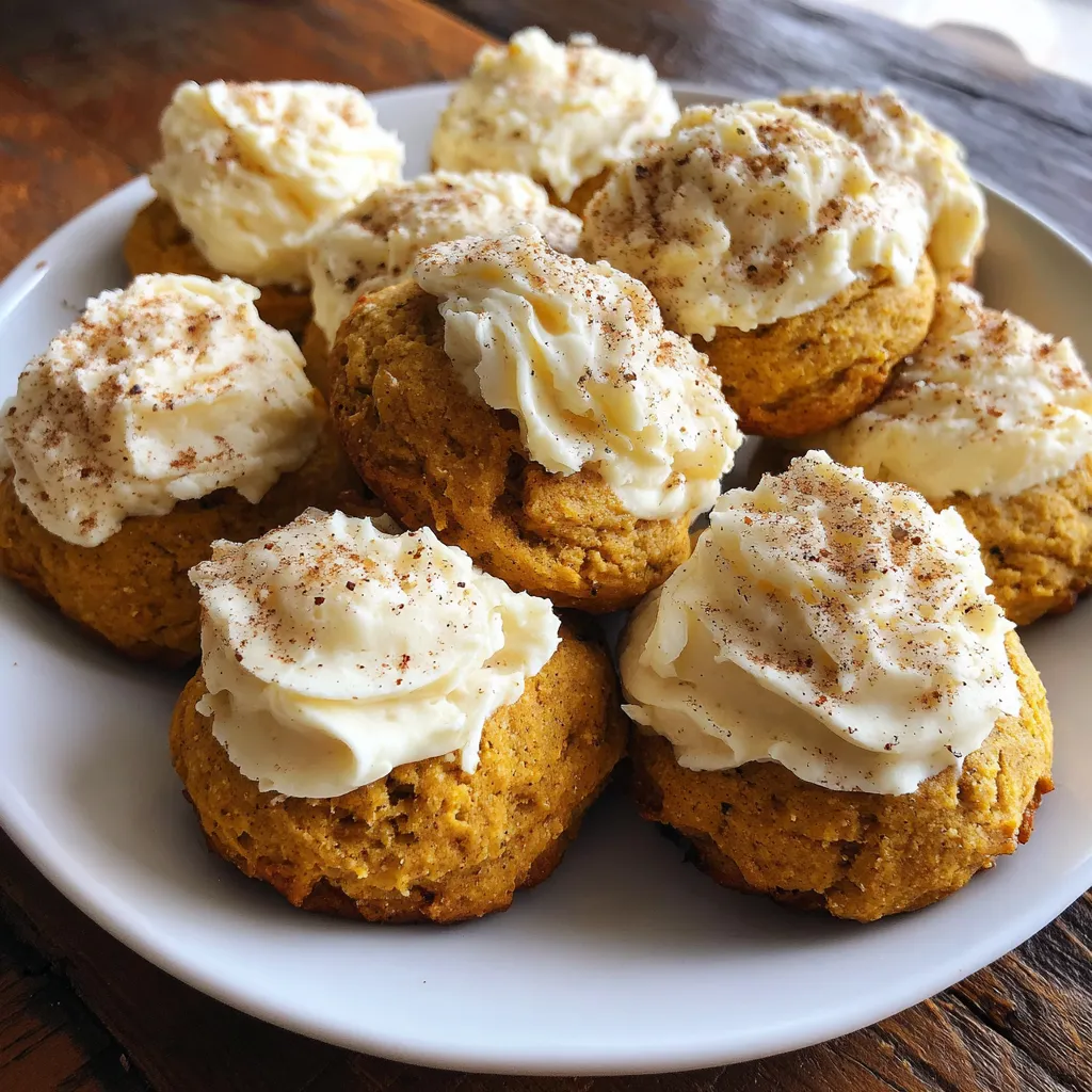 Soft Pumpkin Cookies with Cream Cheese Frosting