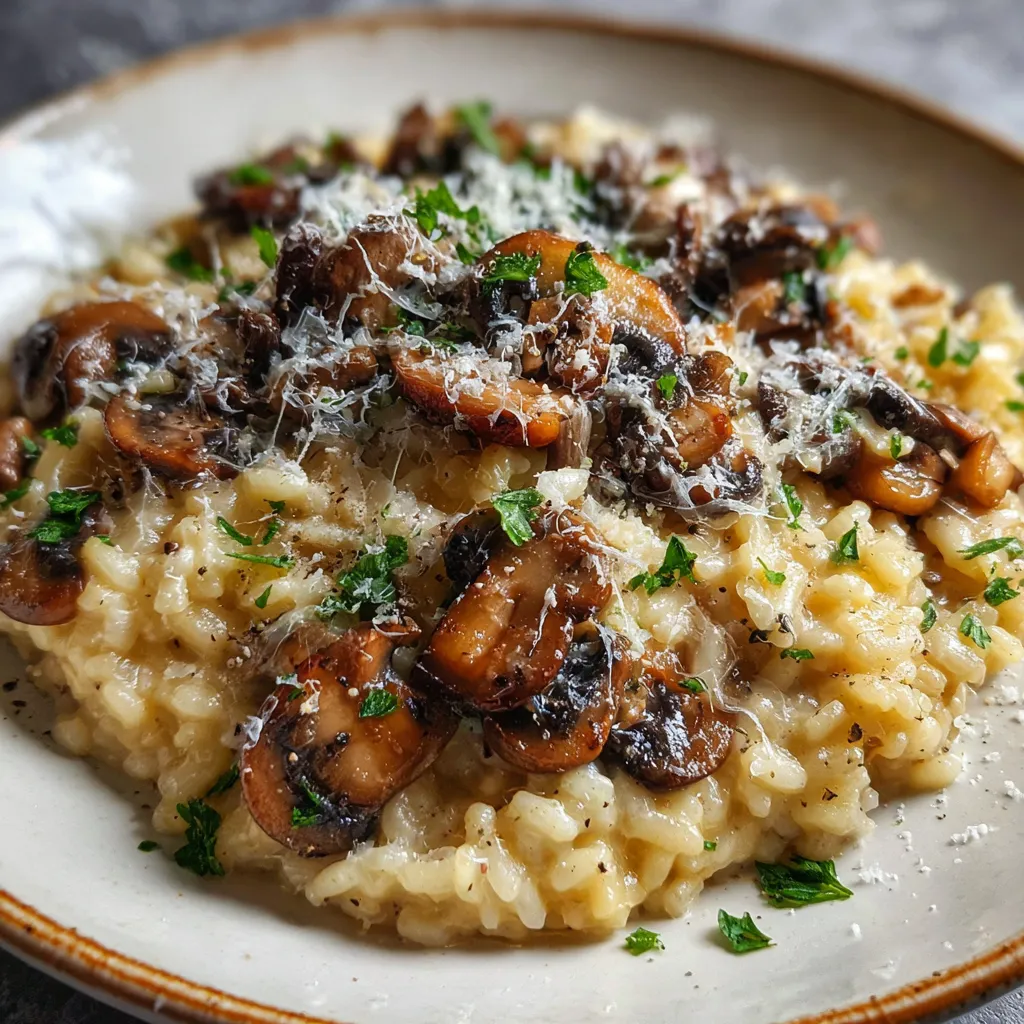 Creamy Parmesan Mushroom Risotto