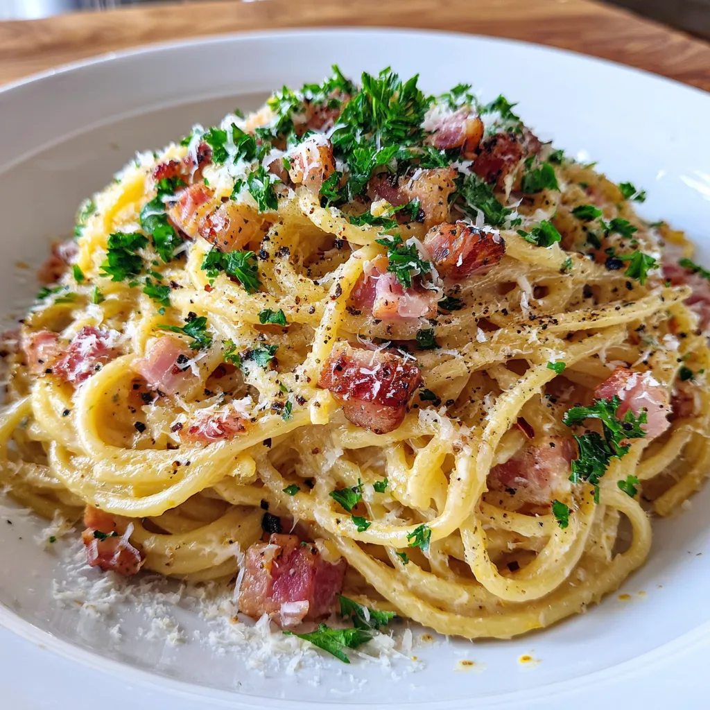 Creamy Bacon Carbonara Pasta