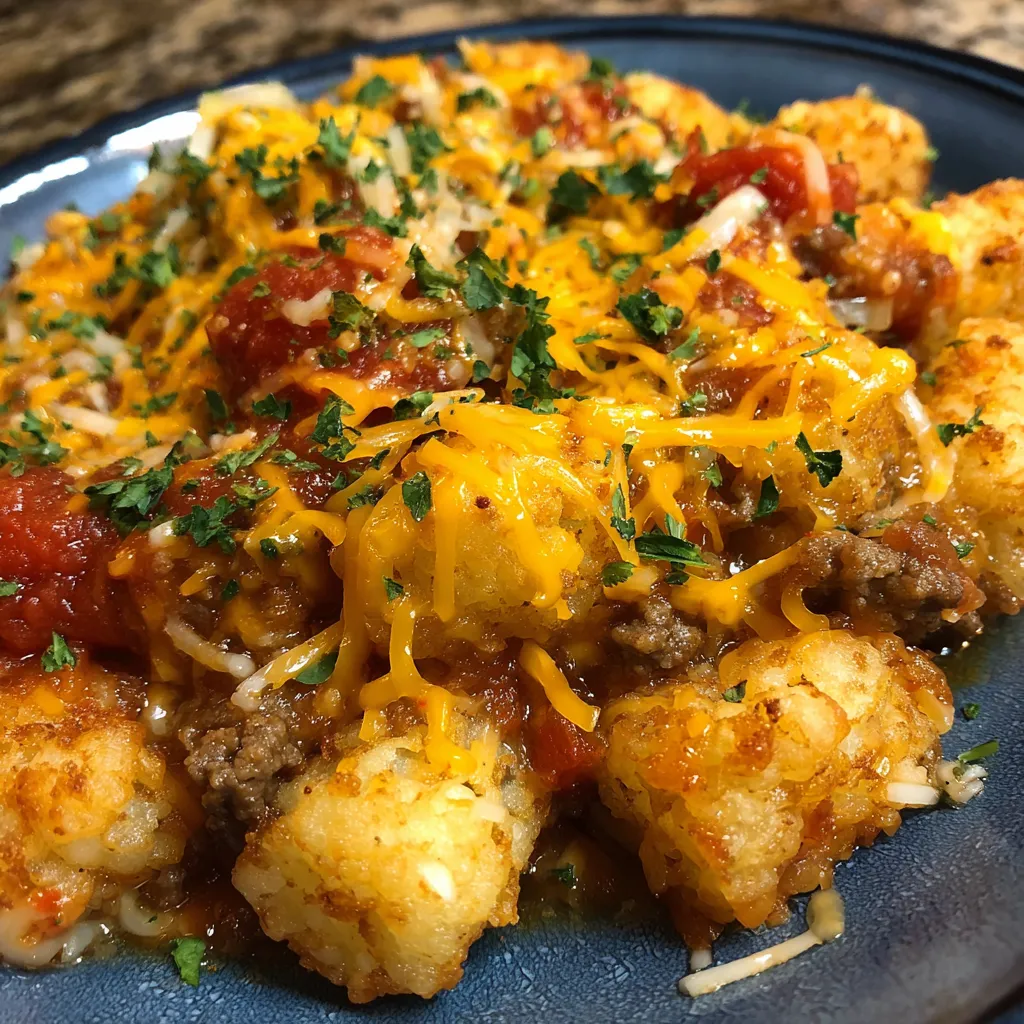 Gluten-Free Skillet Tater Tot Casserole