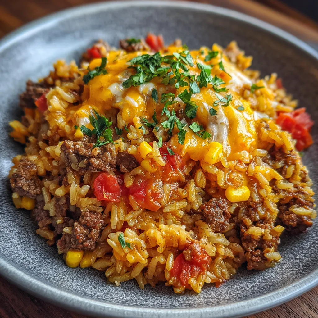 Cheesy Taco Rice Skillet