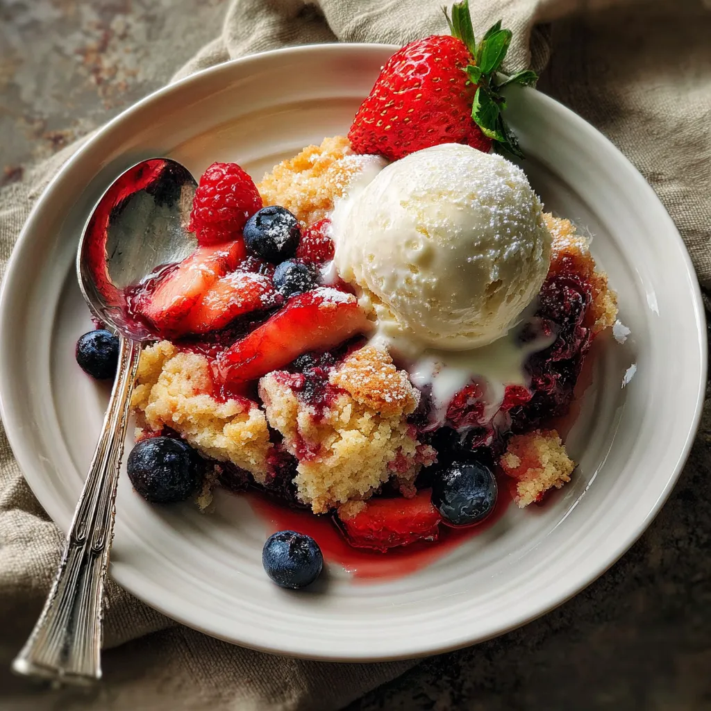 Triple Berry Sugar Cookie Cobbler