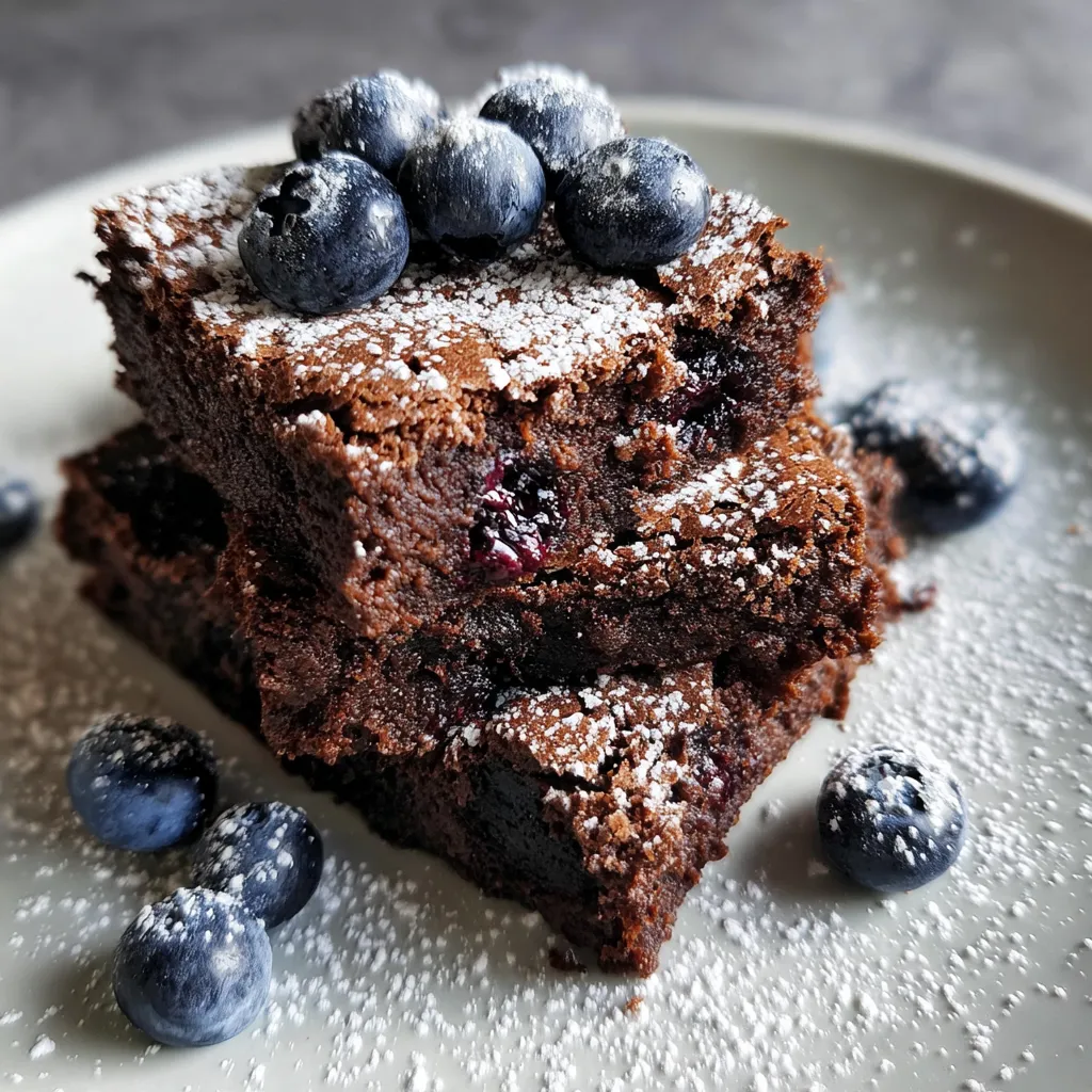 Fresh Blueberry Brownies