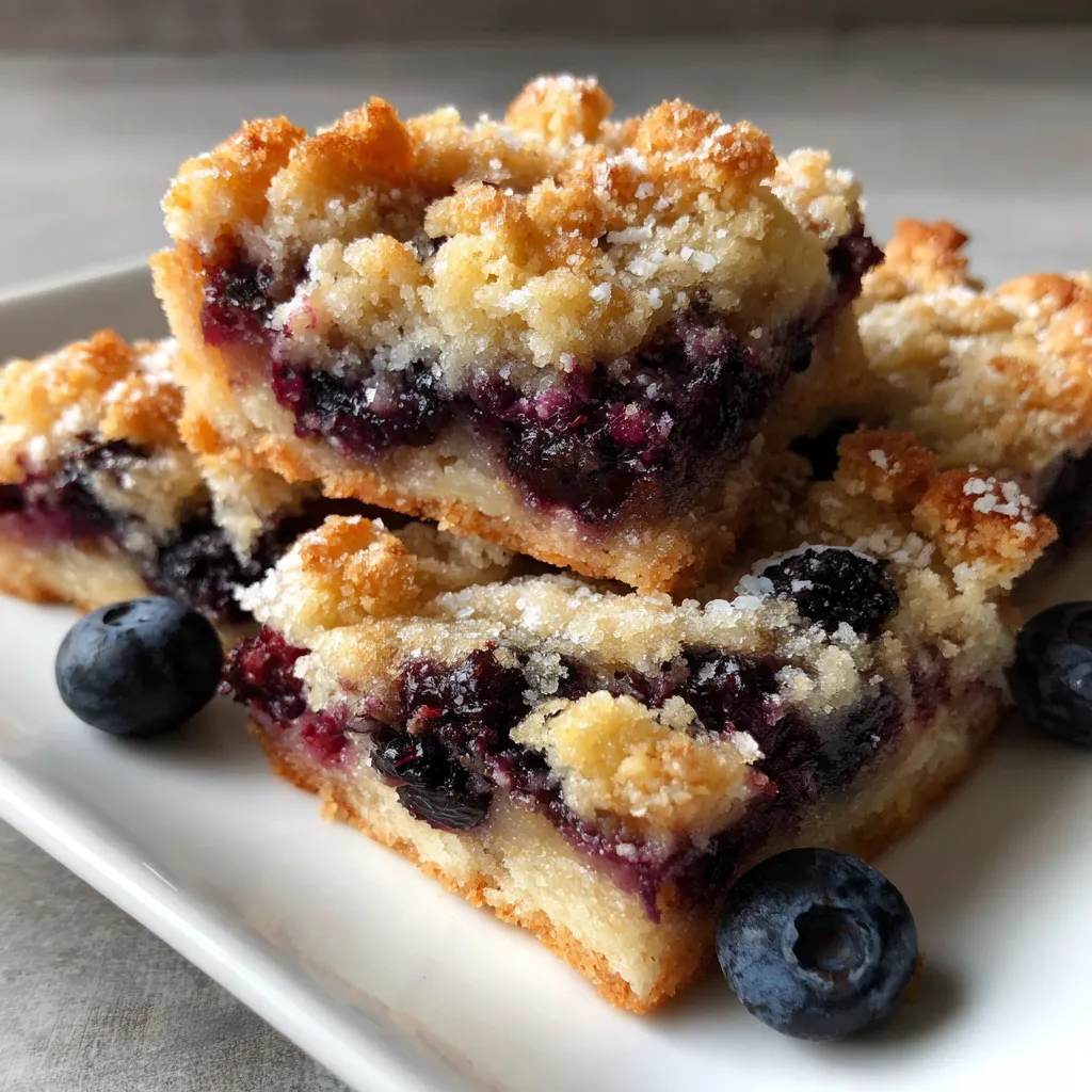 Blueberry Crumb Bars Browned Butter Blondie
