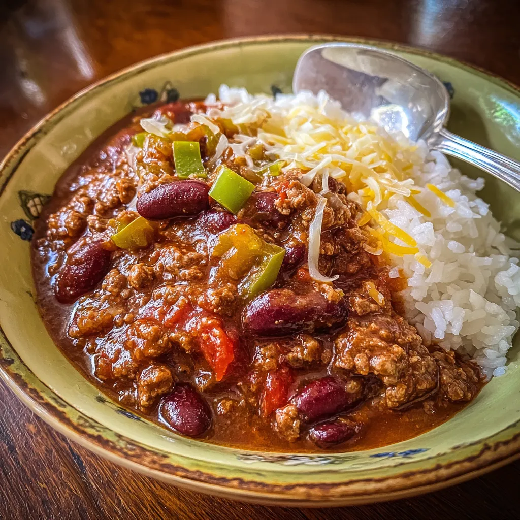 Hearty Spicy Slow-Simmered Chili