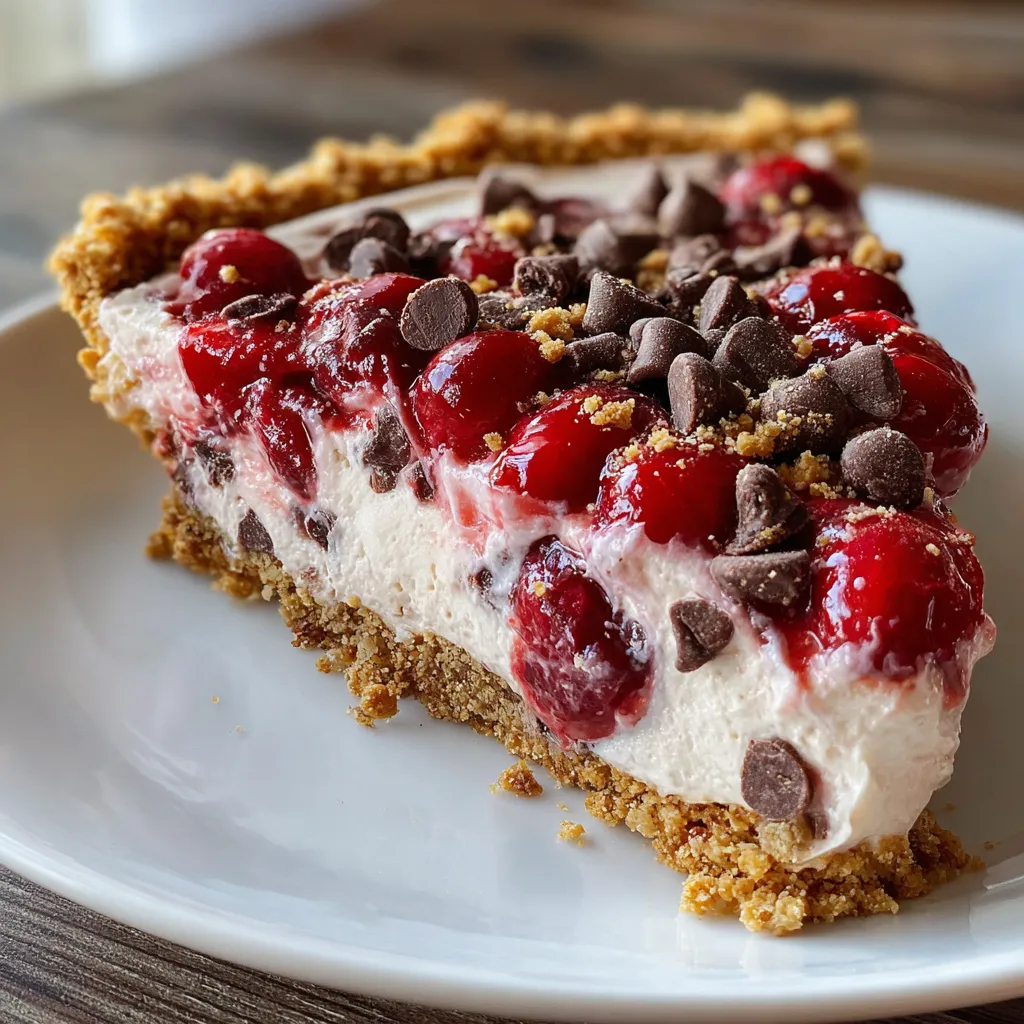 No-Bake Cherry Chocolate Chip Pie