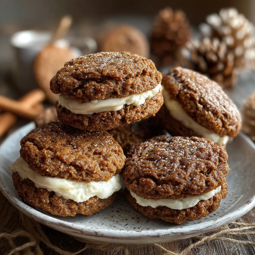 Gingerbread Oatmeal Cream Pies
