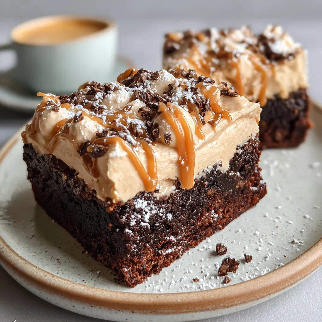 Mocha Brownies with Cafe Latte Buttercream