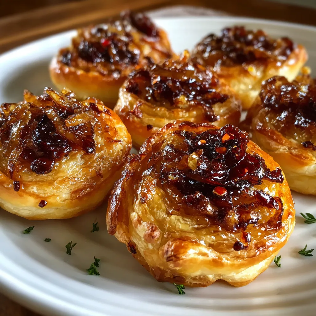 Caramelized Onion Gruyere Hot Honey Bites