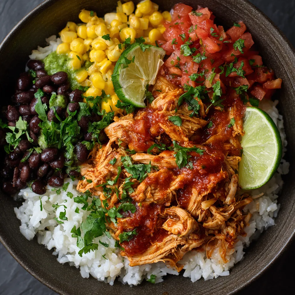 Slow Cooker Chicken Burrito Bowl