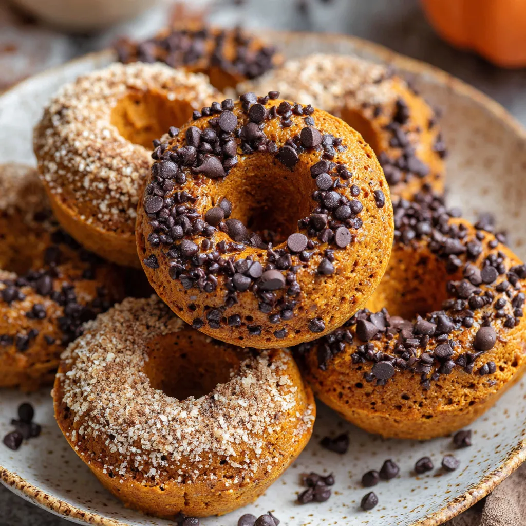 No Bake Vegan Pumpkin Spice Protein Donuts