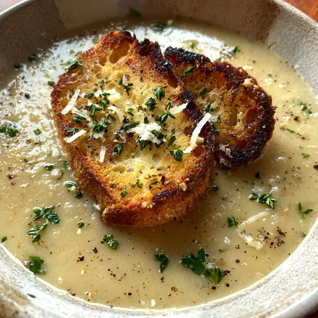 Country French Garlic Soup Velouté
