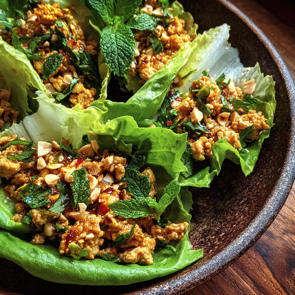Thai Chicken Lettuce Wraps