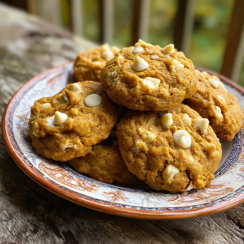 Pumpkin White Chocolate Chip Cookies