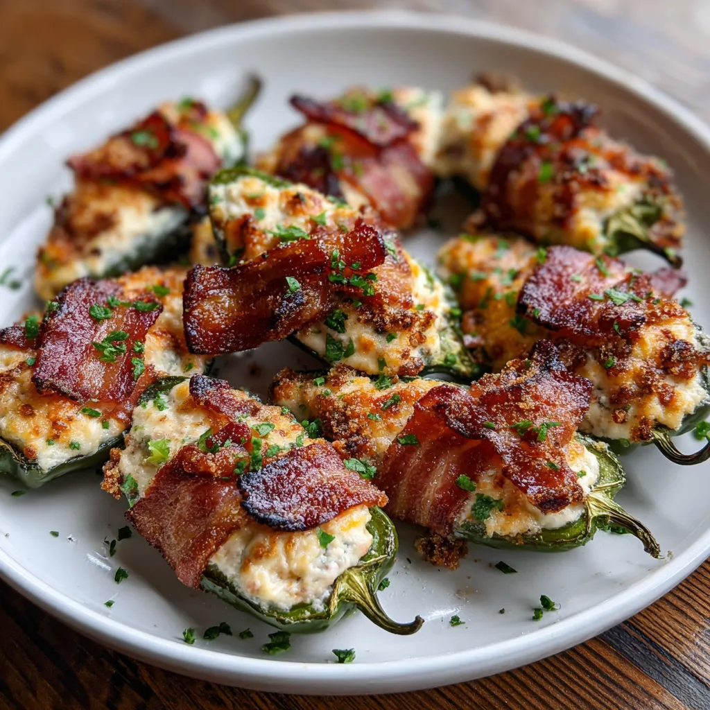 Jalapeño Poppers Creamy Filling Crispy Bacon