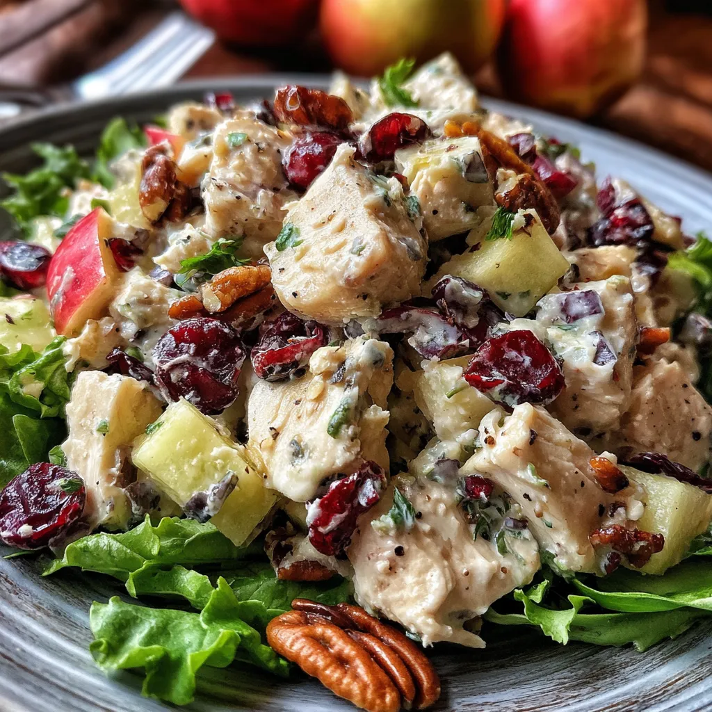 Fall Harvest Chicken Salad with Apples & Cranberries