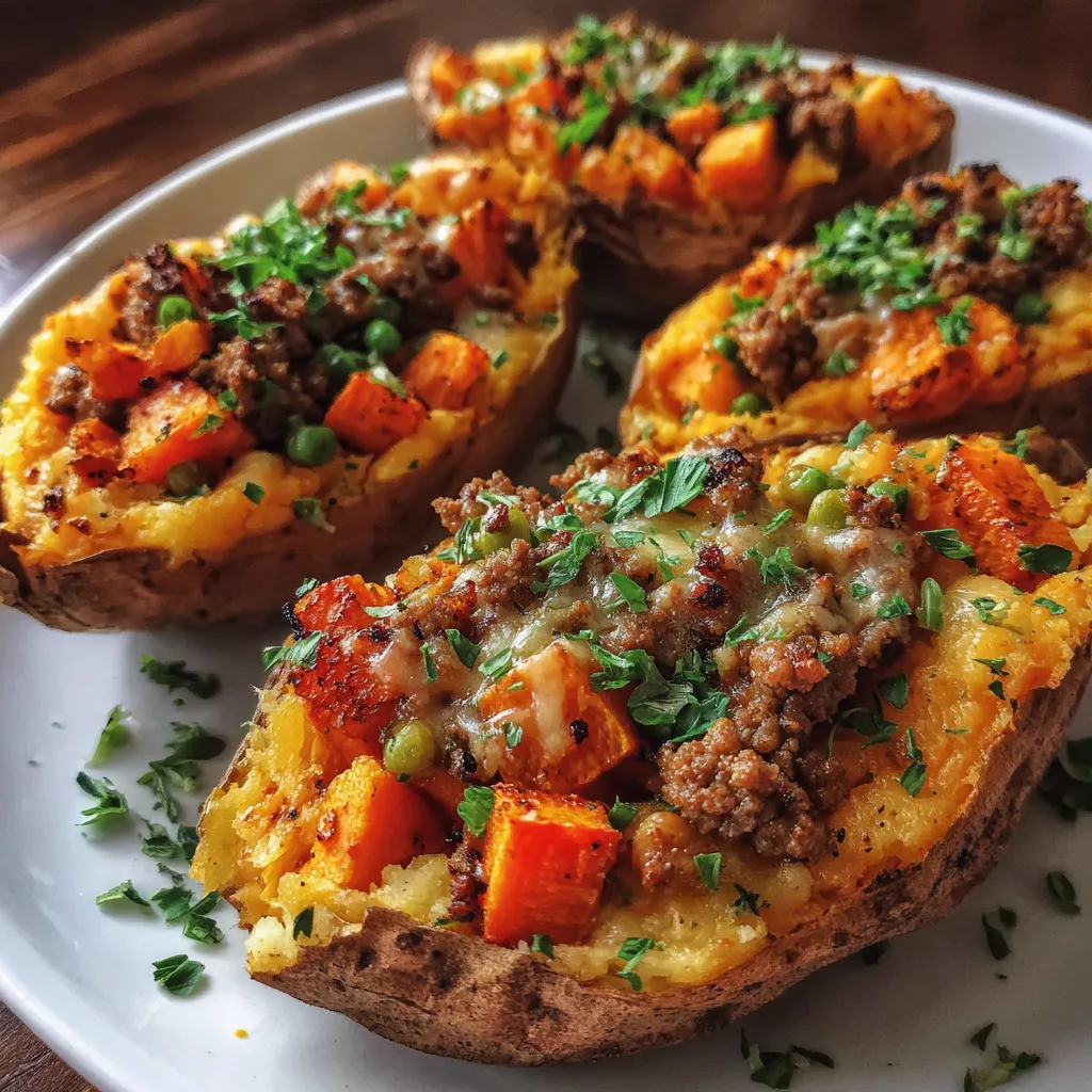 Shepherd’s Pie Stuffed Sweet Potatoes