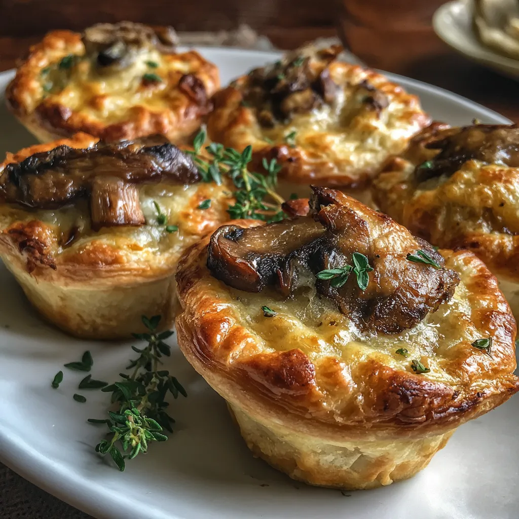 Mini Mushroom and Gruyère Pot Pies with Thyme