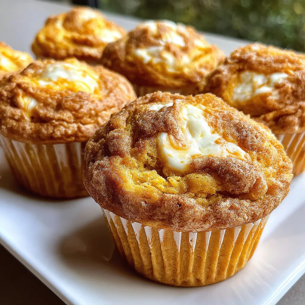 Pumpkin Cream Cheese Swirl Muffins