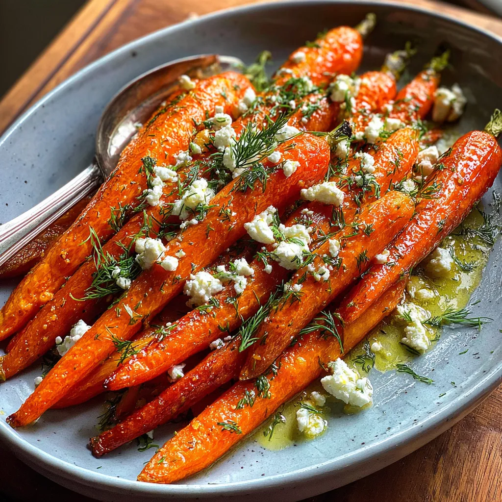Honey Roasted Carrots with Feta & Dill