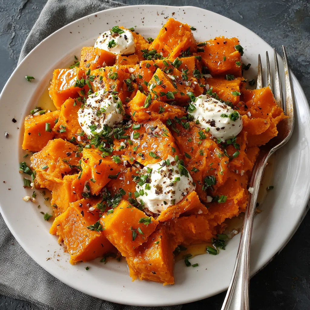 Maple-Mascarpone Whipped Sweet Potatoes