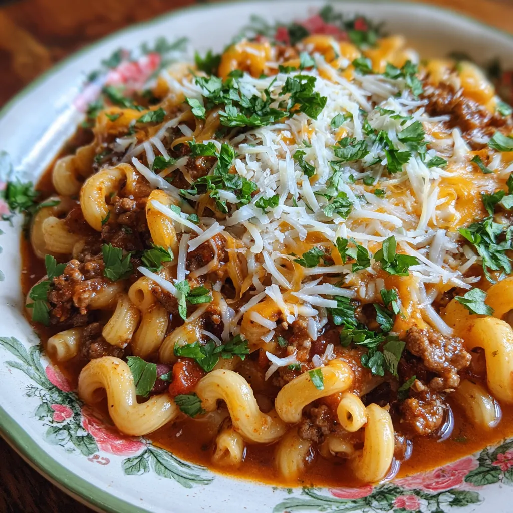 Hearty Spicy Cheesy Chili Mac
