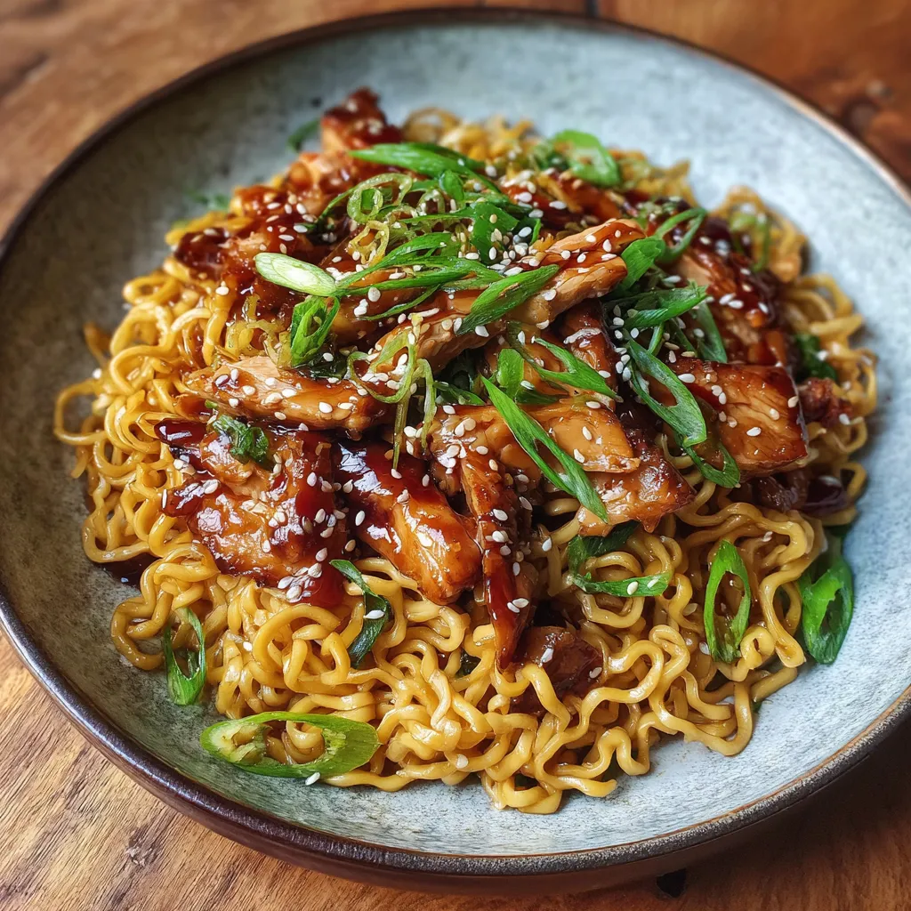 Honey Garlic Chicken Noodles