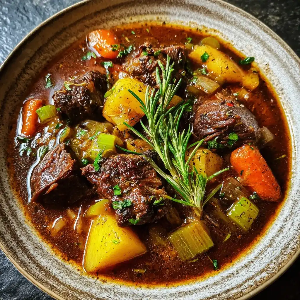 Rich Hearty Slow-Cooked Beef Stew