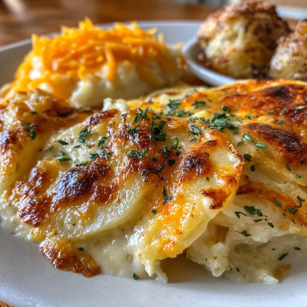 Creamy Cheesy Herbed Scalloped Potatoes