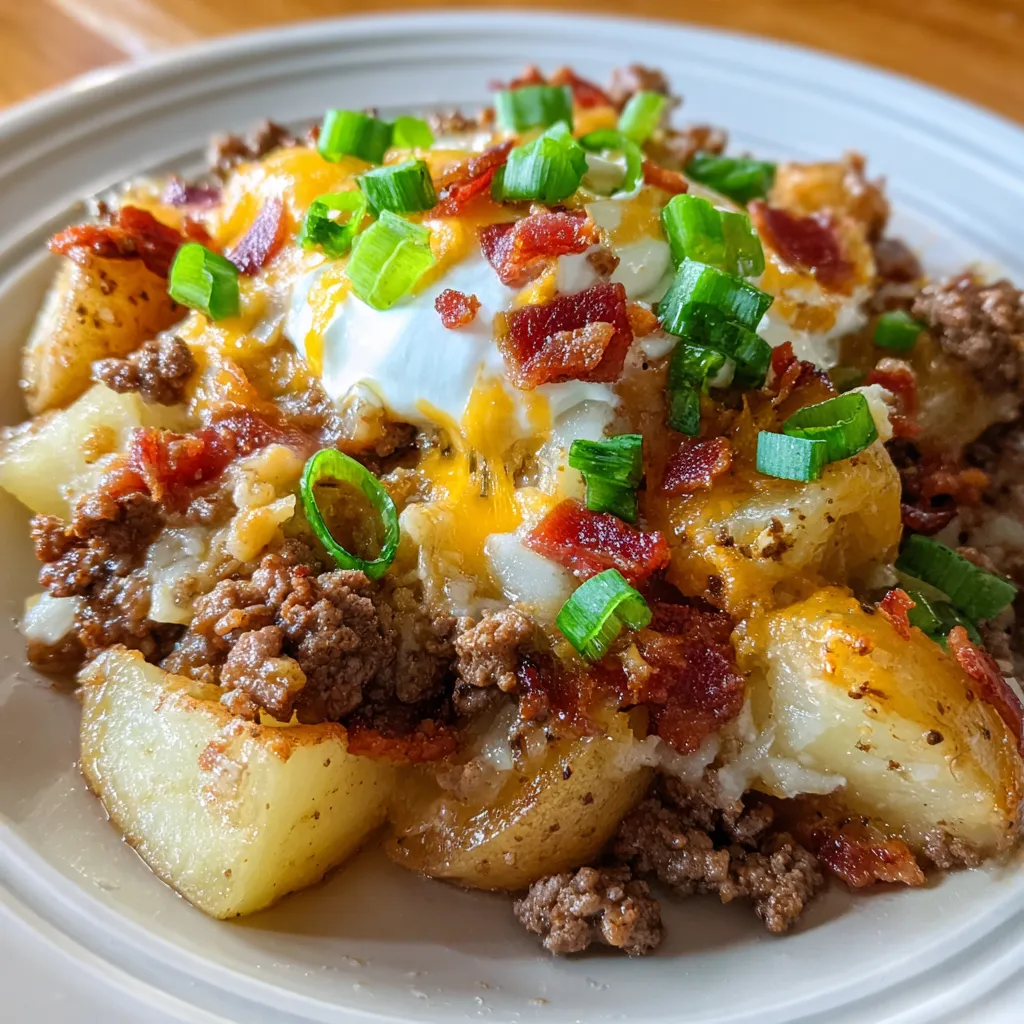 Slow Cooker Cowboy Potato Casserole
