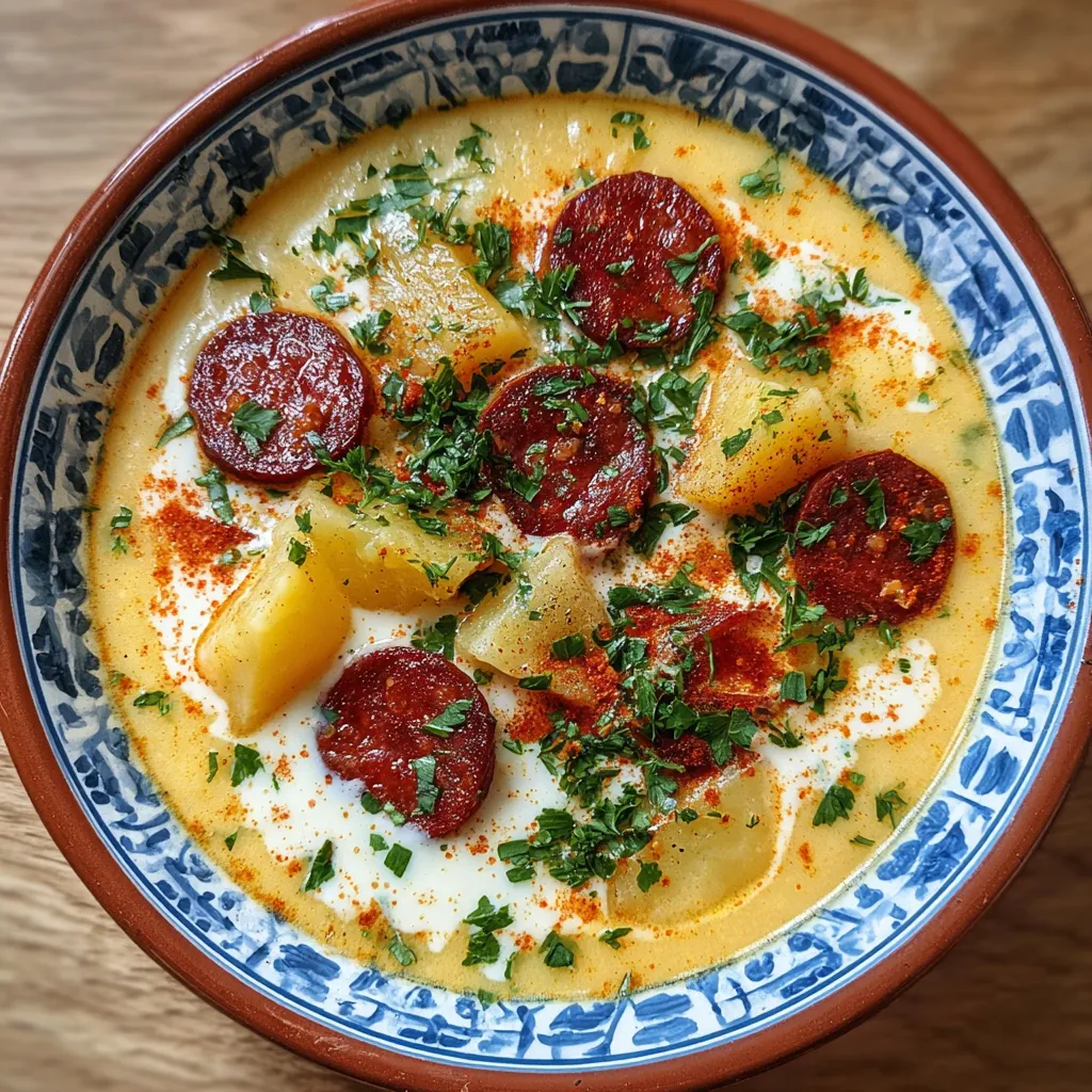 Spanish Potato Soup with Chorizo