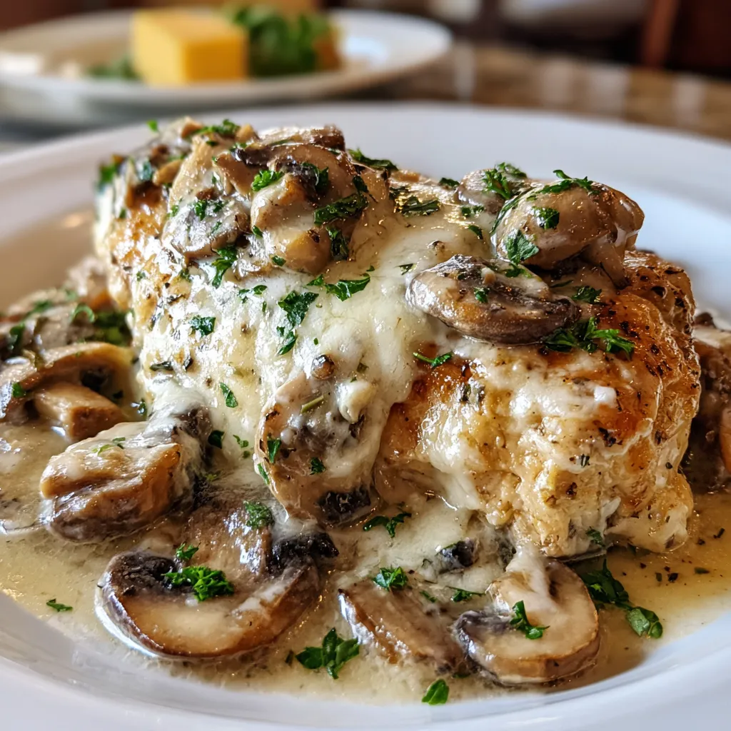 Creamy Mushroom Asiago Chicken