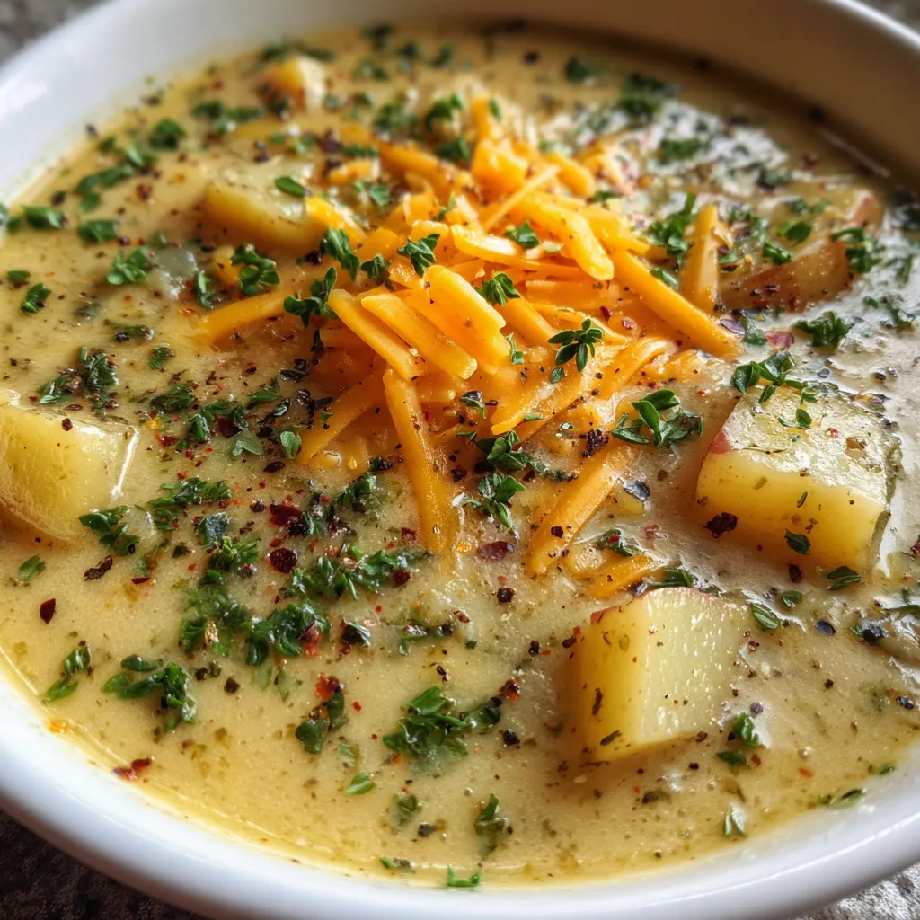 Cheddar & Herb Potato Soup