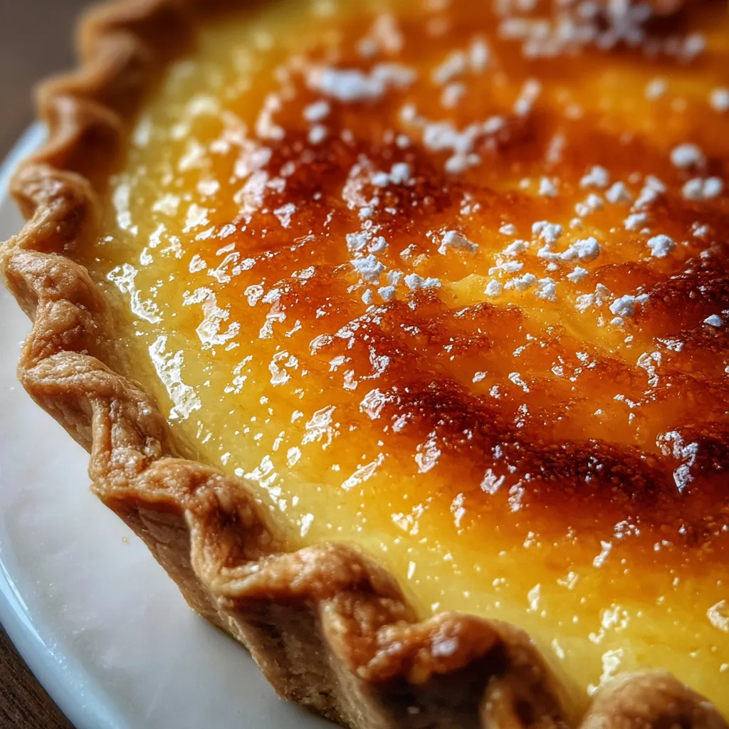 Orange Blossom Custard Pie with Buttery Crust