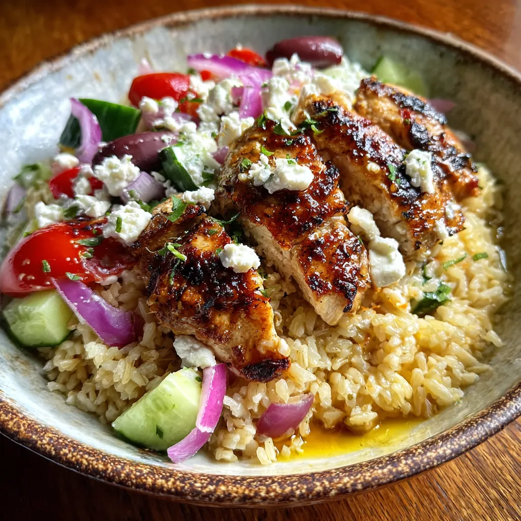 Greek Chicken Rice Bowl