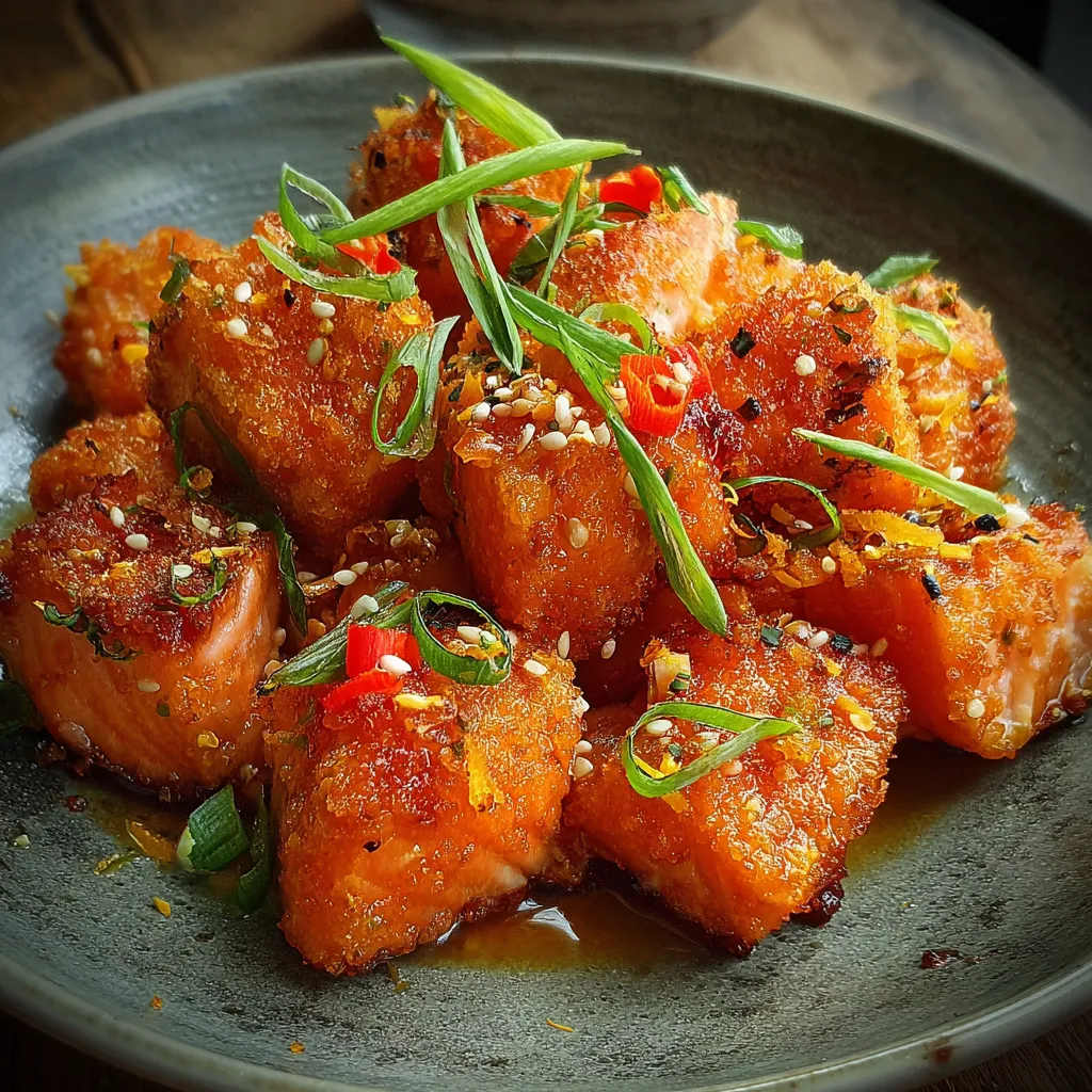 Crispy Bang Bang Salmon Bites